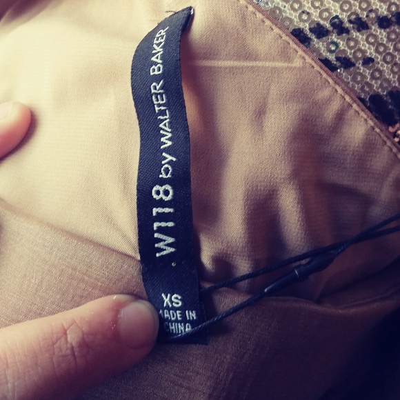 NWT Walter Baker W118 Anabelle gold dress size XS - Picture 3 of 8